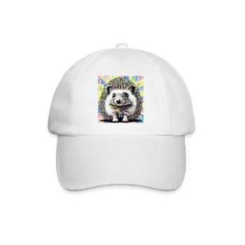 hedgehog - Baseball Cap - white/white - Front