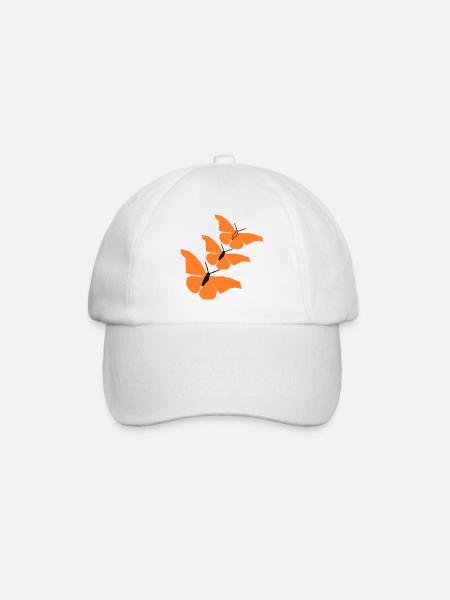 3_schmetterlinge_22 - Baseball Cap - white/white