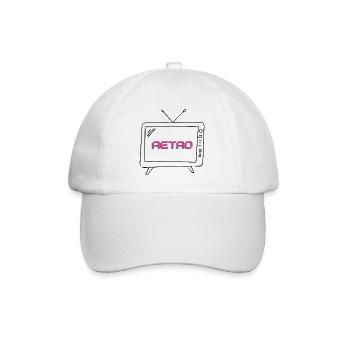 Retro Neon Glitch - Baseball Cap - white/white - Front