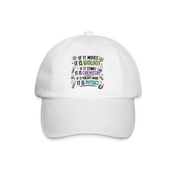 Funny Science Teacher Gift - Baseball Cap - white/white - Front