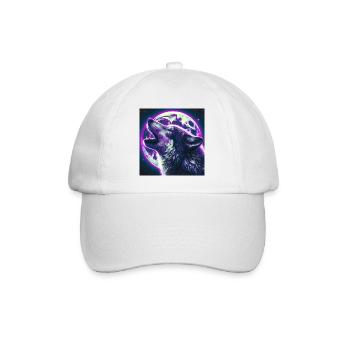 Le loup hurle à la pleine lune - Casquette classique - blanc/blanc - Devant