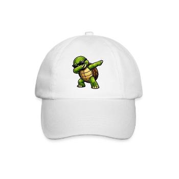 Dabbing Schildkröte - Baseballkappe - Weiß/Weiß - Vorne
