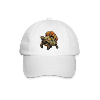 Tortue de randonnée - Aventure en plein air - Casquette classique - blanc/blanc - Devant