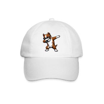 Dabbing American Staffordshire Terrier - Baseballkappe - Weiß/Weiß - Vorne