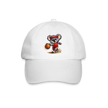 Süßer Koala spielt Basketball - Baseballkappe - Weiß/Weiß - Vorne
