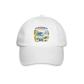 Mittelmeer-Sommerroller Côte Bleue - Baseballkappe - Weiß/Weiß - Vorne