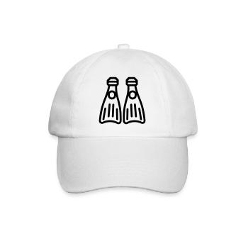 Tauchflossen - Baseballkappe - Weiß/Weiß - Vorne