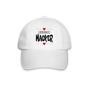 Macker Liebling - Baseballkappe - Weiß/Weiß - Vorne