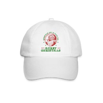 Merry Christmas Santa Retro Weihnachts Geschenk - Baseballkappe - Weiß/Weiß - Vorne