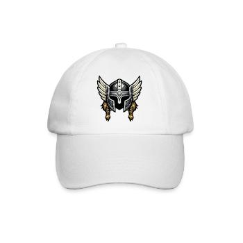 Valkyrie Helm mit Flügeln - Baseballkappe - Weiß/Weiß - Vorne