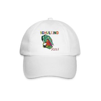 Schulkind 2026: - Baseballkappe - Weiß/Weiß - Vorne