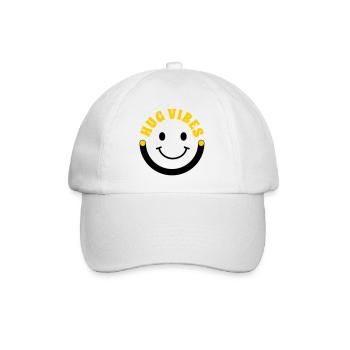 Minimalist Hug Vibes – Typographie avec courbe de sourire - Casquette classique - blanc/blanc - Devant