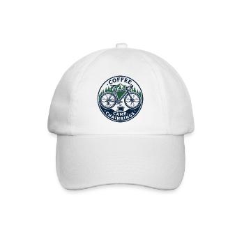 Coffee Camp Kettenblätter Vintage Bike Emblem - Baseballkappe - Weiß/Weiß - Vorne