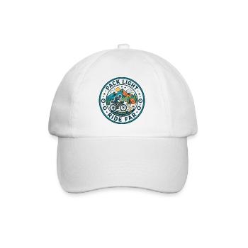 Pack Road Léger Far Bikepacking Badge Vintage T-shirt - Casquette classique - blanc/blanc - Devant