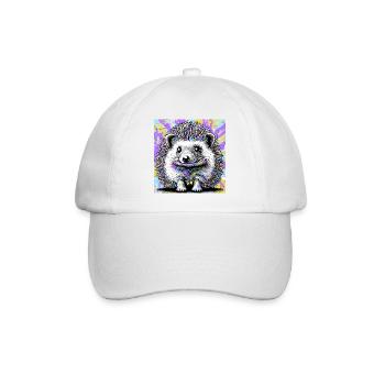 hedgehog - Baseball Cap - white/white - Front