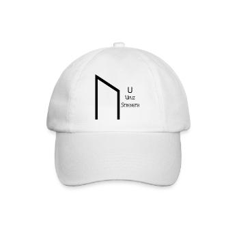 Uruz Rune Complete Black – Viking Futhark - Casquette classique - blanc/blanc - Devant