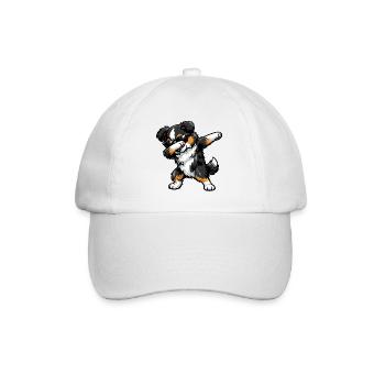 Dabbing Miniature American Shepherd - Baseball Cap - white/white - Front