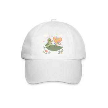 Caterpillar and butterfly dancing - Baseball Cap - white/white - Front