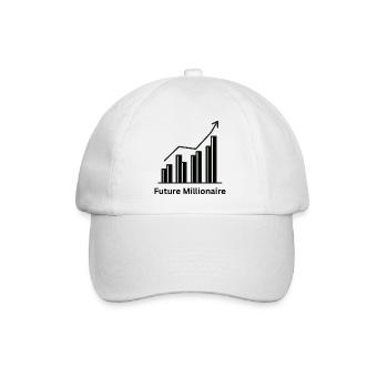 Future Millionaire – Mindset Business Design - Baseball Cap - white/white - Front