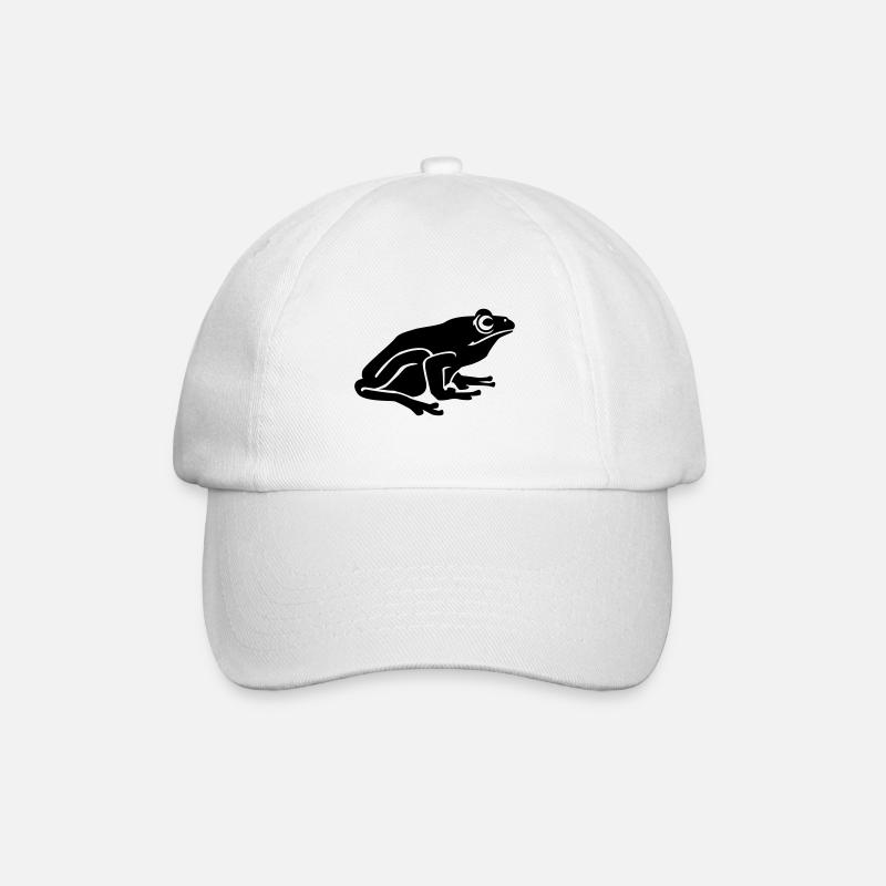 Frosch - Baseballkappe - Weiß/Weiß