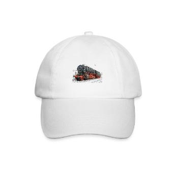 Dampflok 43 001 - Baseballkappe - Weiß/Weiß - Vorne
