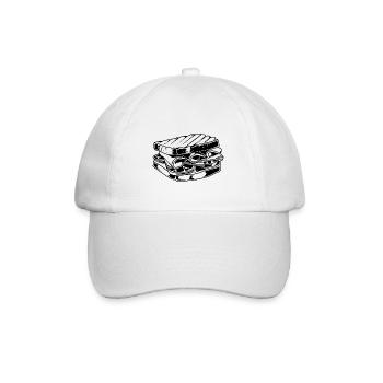 Sandwich Bread Symbol - Baseball Cap - white/white - Front