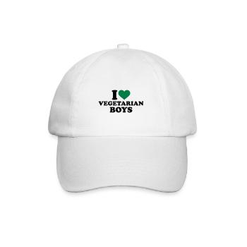 vegetarian - Baseball Cap - white/white - Front