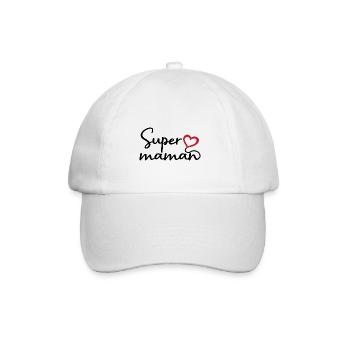 Super maman - Casquette classique - blanc/blanc - Devant