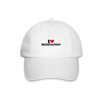 meditation - Baseball Cap - white/white - Front