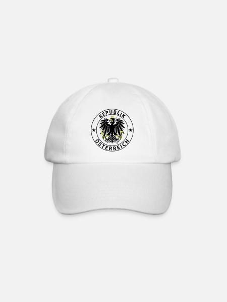 Österreich - Baseballkappe - Weiß/Weiß