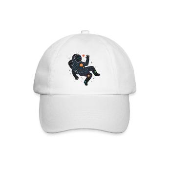 Astronauten-Weltraum-Grafik - Baseballkappe - Weiß/Weiß - Vorne