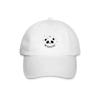 My Valentine Panda - Baseball Cap - white/white - Front