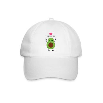 Avocado Love with heart gift - Baseball Cap - white/white - Front