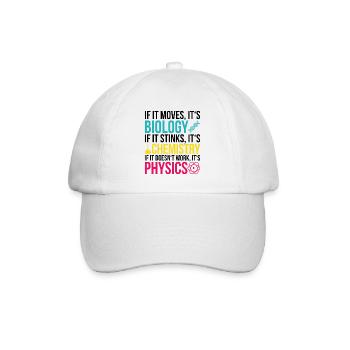 Science Physics Chemistry Biology Gift - Baseball Cap - white/white - Front