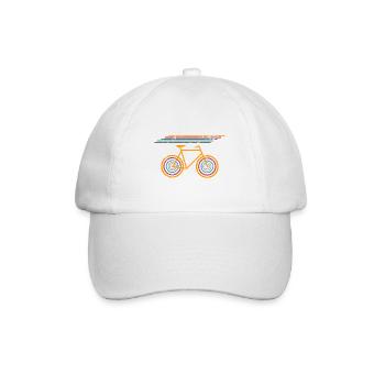 Cadeau vélo vintage style rétro - Casquette classique - blanc/blanc - Devant