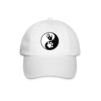 Cadeau d'harmonie empreinte de patte de chien - Casquette classique - blanc/blanc - Devant