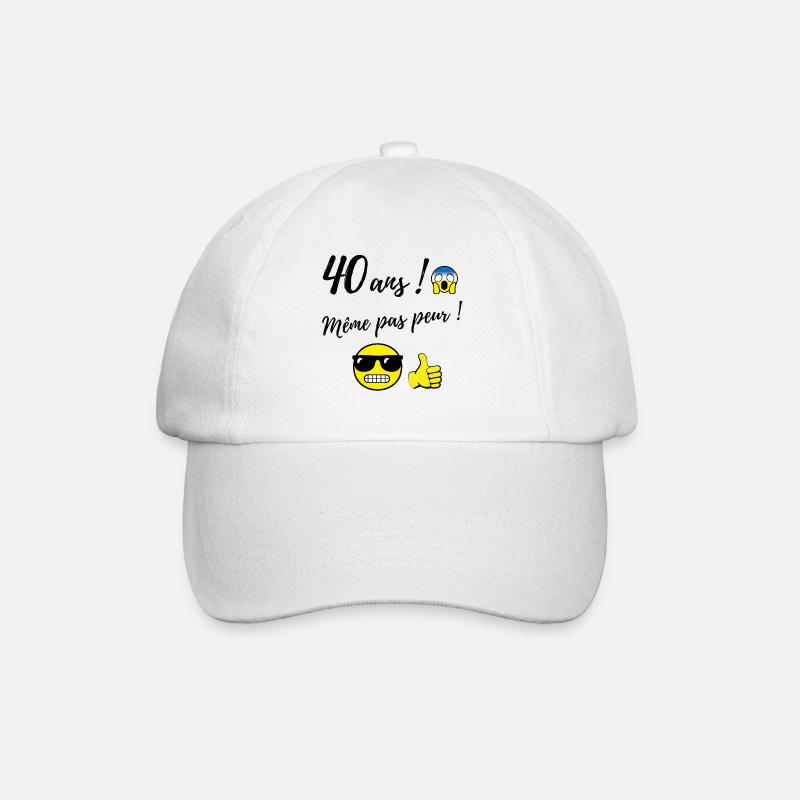 40 ANS MEME PAS PEUR - Casquette classique - blanc/blanc