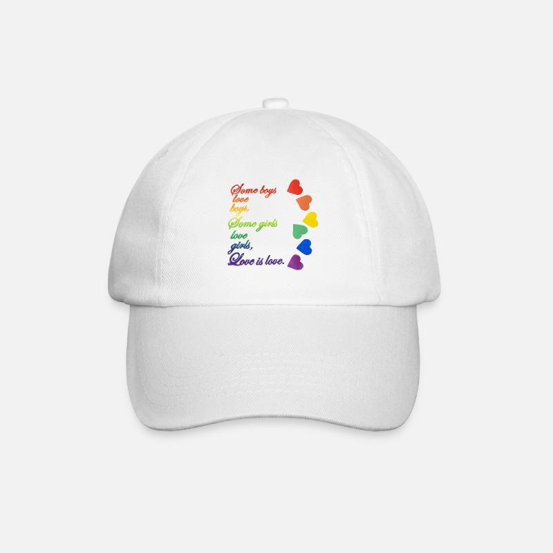 Que ce soit lesbienne ou gay, l'amour c'est l'amour - Casquette classique - blanc/blanc