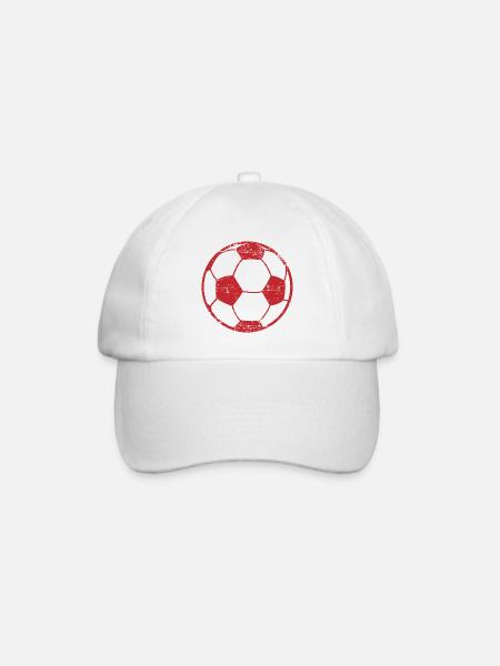 Cadeau ballon de foot - Casquette classique - blanc/blanc