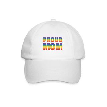 Proud Mom LGBT Geschenk - Baseballkappe - Weiß/Weiß - Vorne