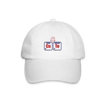 Cadeau mignon de table périodique de chimie de Cu - Casquette classique - blanc/blanc - Devant