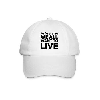 Animal rights animal protection vegan saying gift - Baseball Cap - white/white - Front