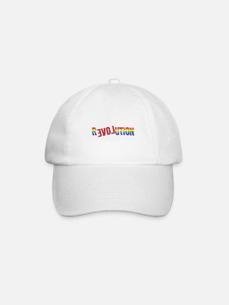 Revolution Love lgbt Geschenk - Baseballkappe - Weiß/Weiß