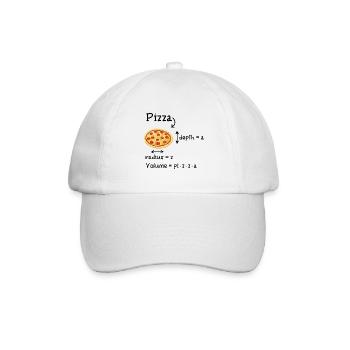 Pizza Pi Mathe Formel Geschenk - Baseballkappe - Weiß/Weiß - Vorne