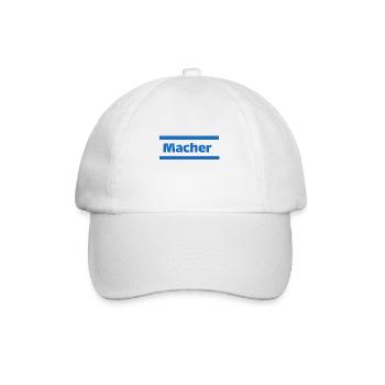 Macher - Ich bin ein Macher - Baseballkappe - Weiß/Weiß - Vorne