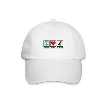 Peace Love Puffins Lunde puffin gift - Baseball Cap - white/white - Front