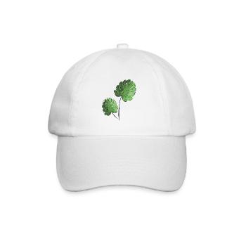 Monsetra branche avec deux feuilles - Casquette classique - blanc/blanc - Devant