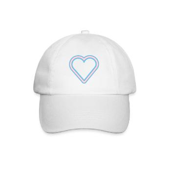 Trans Heart outline - Baseballkappe - Weiß/Weiß - Vorne
