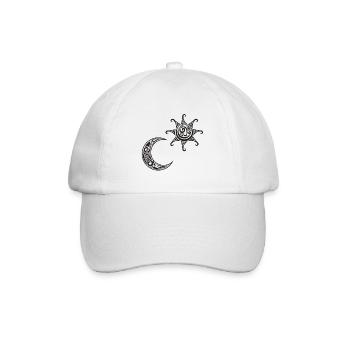 Sun and Moon Tattoo Design - Baseball Cap - white/white - Front