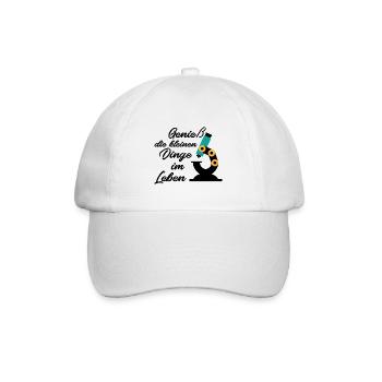 Biologie Lebensfreude Mikroskop Geschenk - Baseballkappe - Weiß/Weiß - Vorne